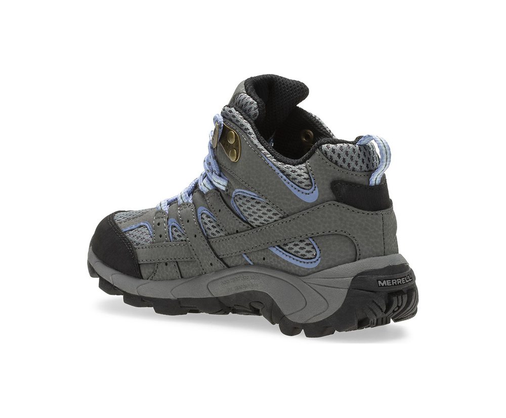 Merrell Hiking Shoes Grey - Moab 2 Mid Waterproof - Kids 18GUVDPWE